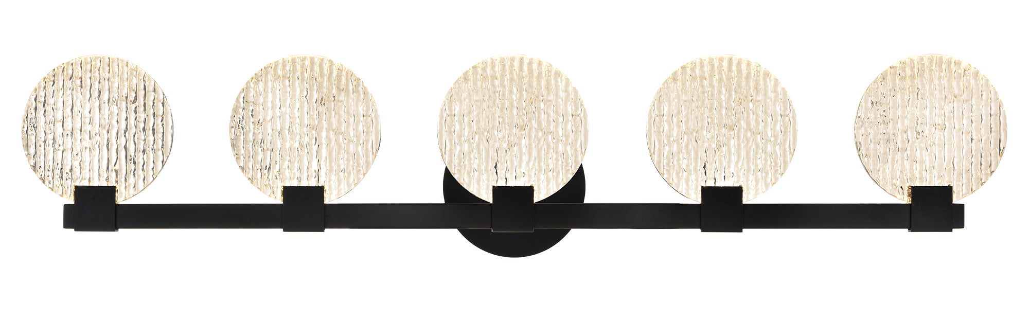 Integrated LED 5-lights Vanity Lights – Rustproof Stainless Steel & Shatterproof Acrylic Lampshade – Bathroom Mirror Lighting