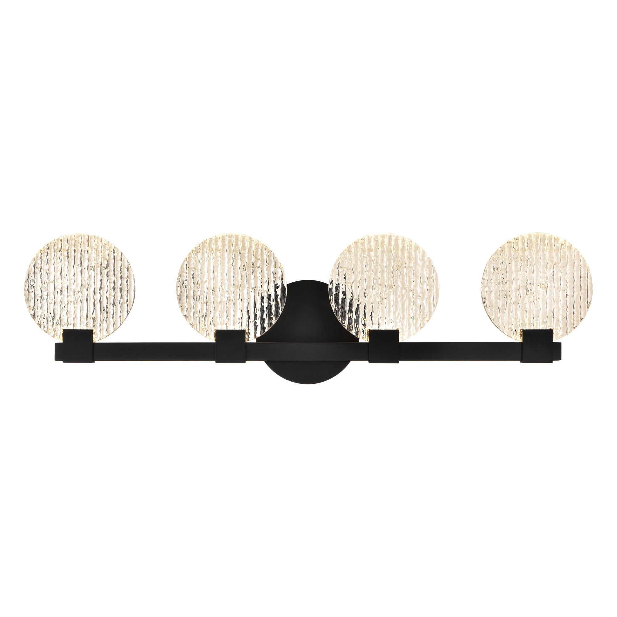 Integrated LED 4-lights Vanity Lights – Rustproof Stainless Steel & Shatterproof Acrylic Lampshade – Bathroom Mirror Lighting