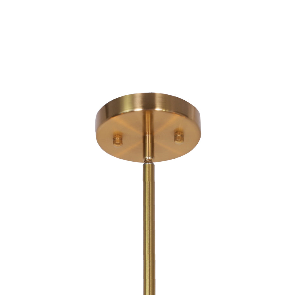 Mid-Century Sputnik Chandelier – Brass Durable Metal Finish for Sloped Ceilings 8 Adjustable Lights